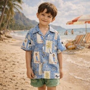 Vintage Maui Trading Co. Hawaiian button up top